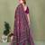 Plum Color Kalamkari Print Cotton Saree 
