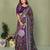 Purple Color Kalamkari Print Cotton Saree 