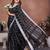 Black Color Zari Weaving Linen Saree