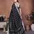 Black Color Zari Weaving Linen Saree
