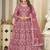 Peach net embroidered wedding wear anarkali suit