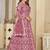 Peach net embroidered wedding wear anarkali suit