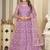 Light lavender net embroidered wedding wear anarkali suit