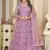 Light lavender net embroidered wedding wear anarkali suit