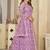 Light lavender net embroidered wedding wear anarkali suit