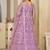 Light lavender net embroidered wedding wear anarkali suit