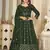 Green georgette embroidered wedding wear anarkali suit