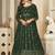Green georgette embroidered wedding wear anarkali suit