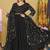 Black georgette embroidered wedding wear anarkali suit