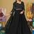 Black georgette embroidered wedding wear anarkali suit