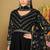 Black georgette embroidered wedding wear anarkali suit