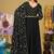 Black georgette embroidered wedding wear anarkali suit