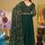 Green georgette embroidered wedding wear anarkali suit