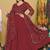 Maroon georgette embroidered wedding wear anarkali suit