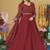 Maroon georgette embroidered wedding wear anarkali suit