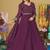 Purple georgette embroidered wedding wear anarkali suit