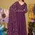 Purple georgette embroidered wedding wear anarkali suit