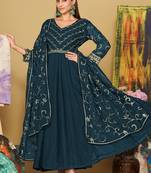 Rama georgette embroidered wedding wear anarkali suit