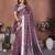 Lavender Color Zari Weaving Linen Saree