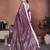 Lavender Color Zari Weaving Linen Saree