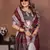 Maroon Color Zari Weaving Linen Saree