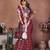 Maroon Color Zari Weaving Linen Saree