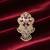 Unisex victorian polish pink doublet brooch with moissanite polki work