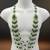 Unisex victorian polish green doublet moissanite polki groom necklace