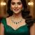 Emerald green victorian polki necklace set with cz detailing