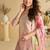 Baby pink chinon silk Gharara Suit - Full stitched free size
