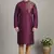 Magenta dupion embroidery kurta-pajama