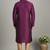 Magenta dupion embroidery kurta-pajama