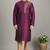 Magenta dupion embroidery kurta-pajama