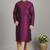 Magenta dupion embroidery kurta-pajama