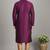 Magenta dupion embroidery kurta-pajama