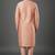 Peach dupion embroidery kurta-pajama