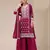Magenta georgette Embroidered Salwar suit-Full Stitched Free size