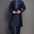 Navy dupion embroidery kurta-pajama