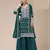 Teal georgette Embroidered Salwar suit