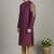 Magenta dupion embroidery kurta-pajama