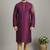 Magenta dupion embroidery kurta-pajama