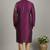 Magenta dupion embroidery kurta-pajama