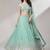 Sea Green Embroidery Net Lehenga Choli with Dupatta