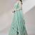 Sea Green Embroidery Net Lehenga Choli with Dupatta