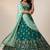 Green Sequence Thread & Embroidery Poly Georgette Lehenga Choli with Dupatta
