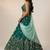 Green Sequence Thread & Embroidery Poly Georgette Lehenga Choli with Dupatta