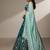 Teal Sequence Thread & Embroidery Poly Georgette Lehenga Choli with Dupatta