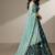 Teal Sequence Thread & Embroidery Poly Georgette Lehenga Choli with Dupatta