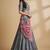 Grey Embroidery Silk Lehenga Choli with Dupatta