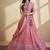 Pink Embroidery Organza Lehenga Choli with Dupatta
